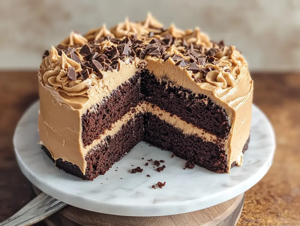 Chocolate Cake with Peanut Butter Frosting Recipe