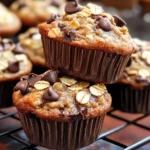 Oat chocolate chip muffins, Healthy oatmeal muffins, Chocolate chip oat muffins