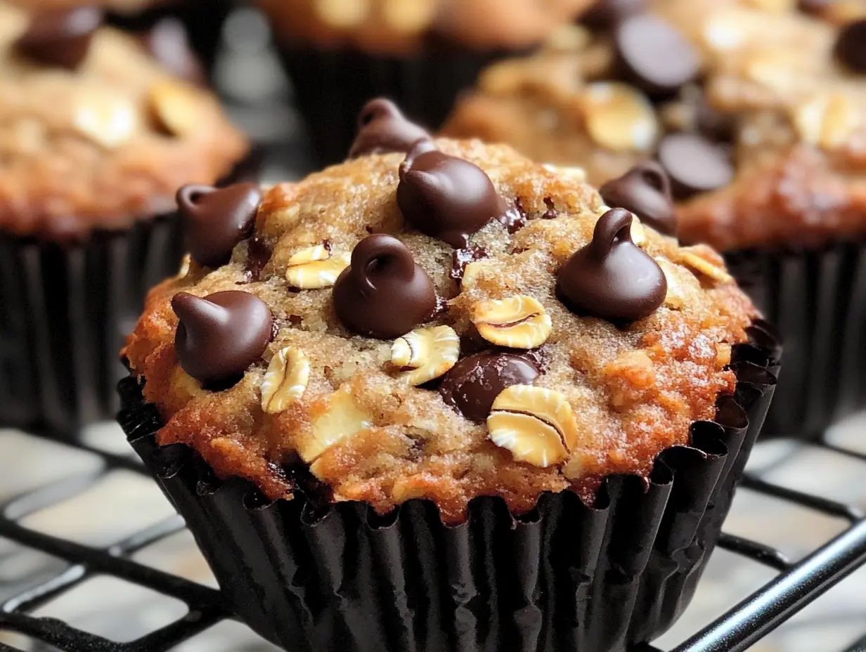 Oat chocolate chip muffins, Healthy oatmeal muffins, Chocolate chip oat muffins