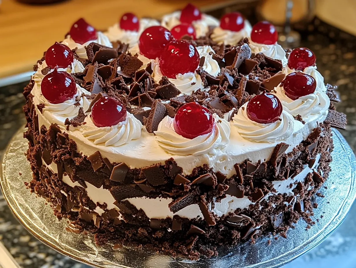 Schwarzwälder Kirschtorte, German Black Forest Cake, Chocolate Cherry Cake, Cherry Chocolate Cake