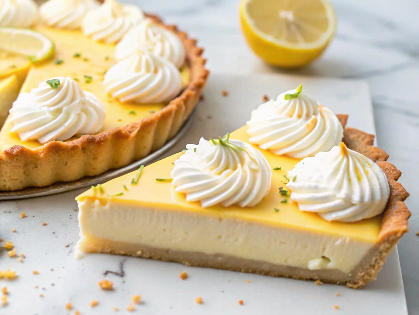 Lemon pie recipe, Easy lemon dessert, Creamy lemon pie, No-bake lemon pie, Classic lemon tart