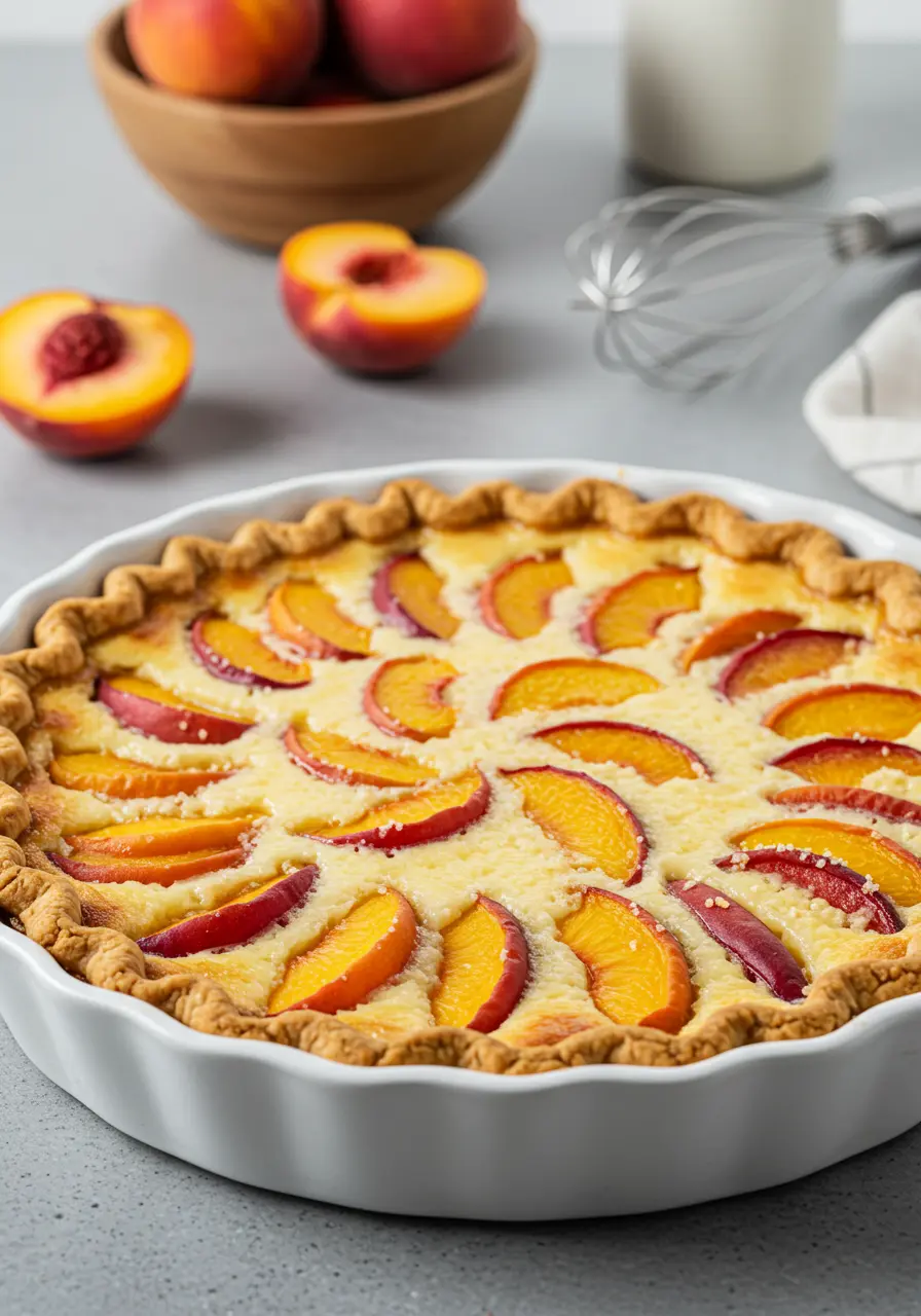 Peach Custard Pie