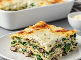 mushroom & spinach lasagne recipe