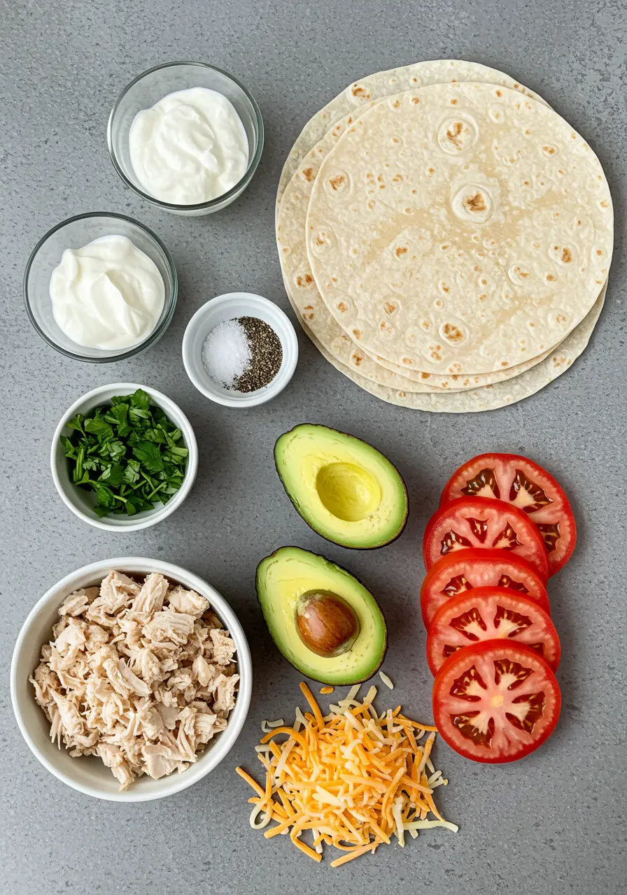 Healthy Chicken Wrap with Avocado
