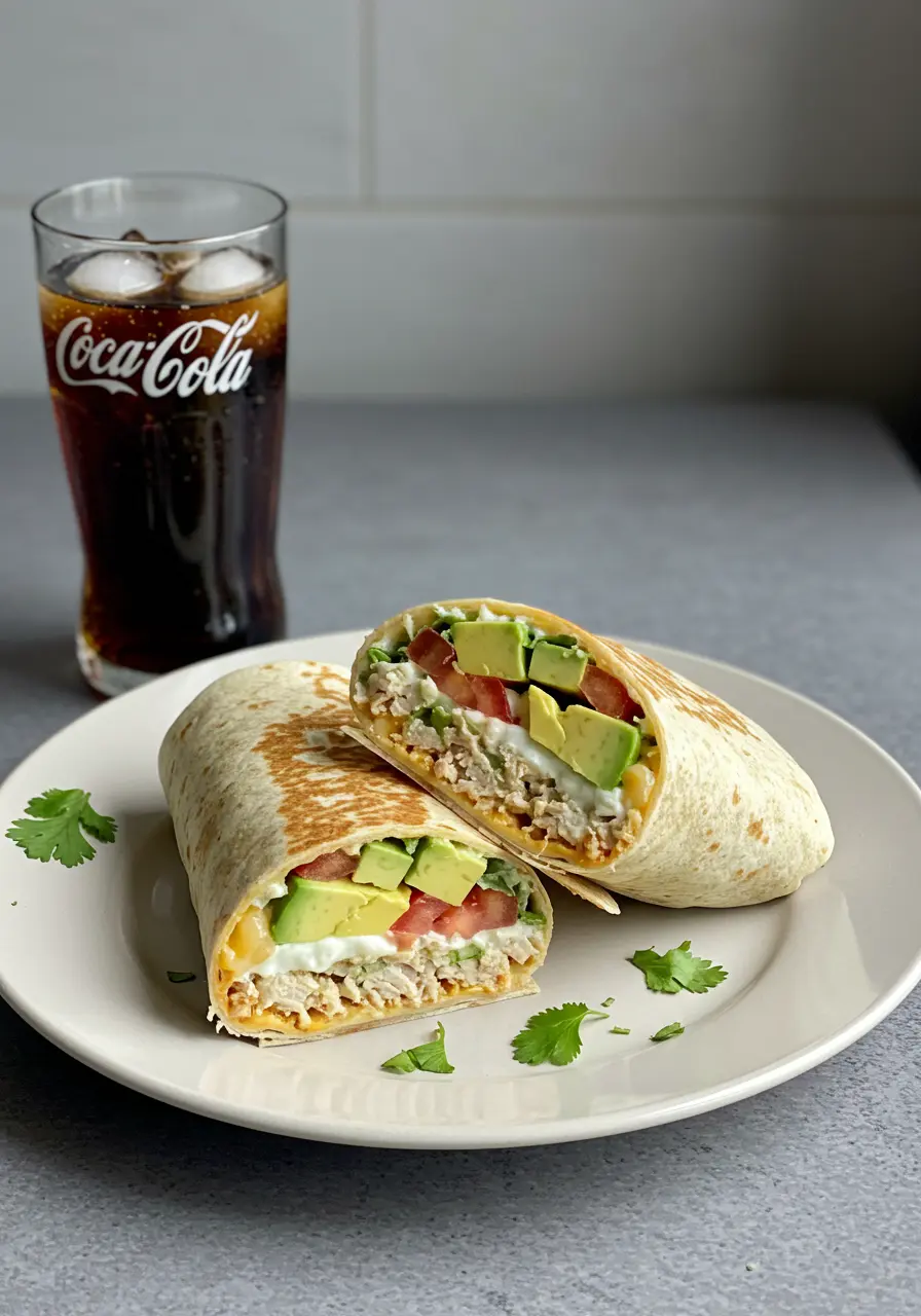 Healthy Chicken Wrap with Avocado