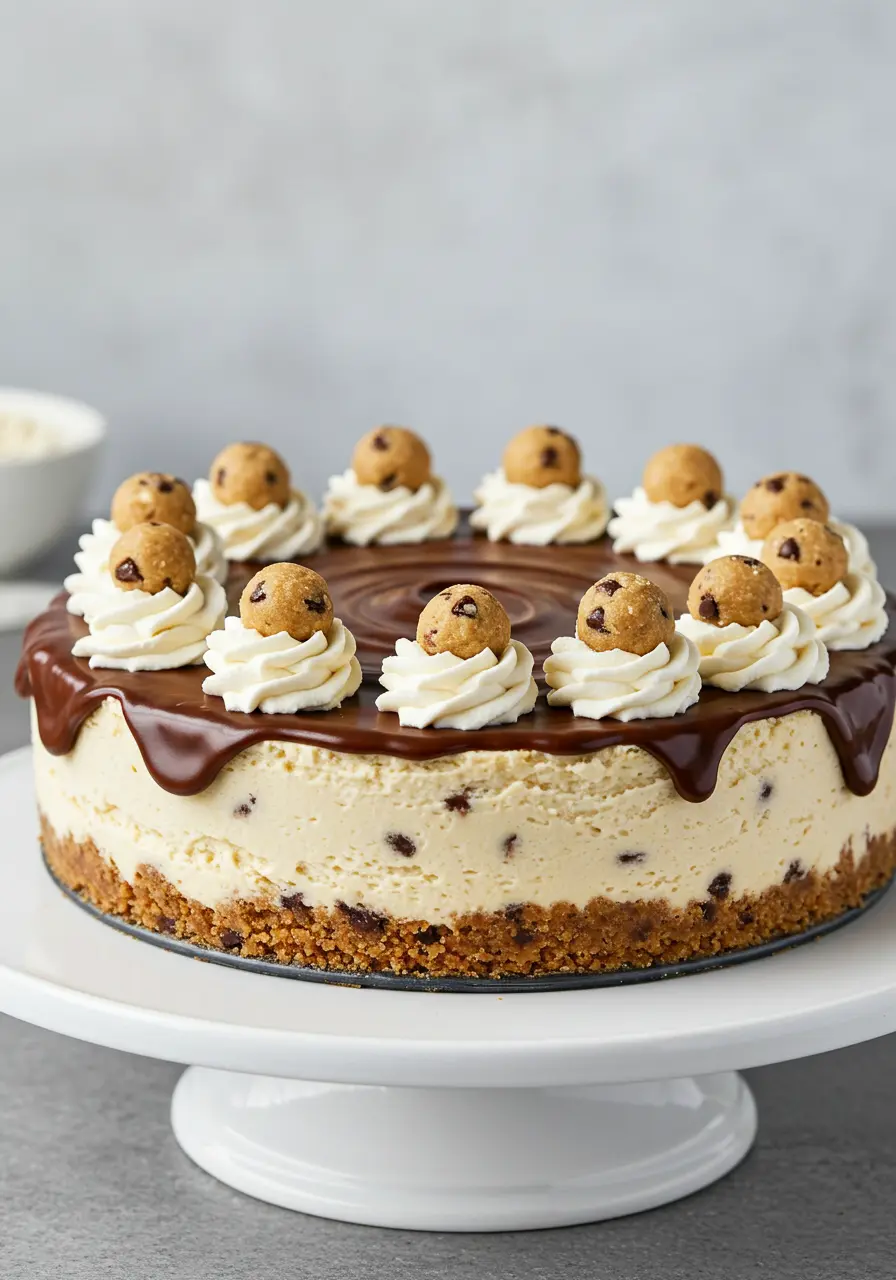 no bake cheesecake with cookie dough