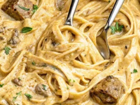 Garlic Butter Steak with Parmesan Alfredo