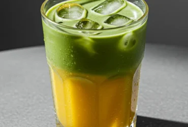 Iced Mango Matcha Latte