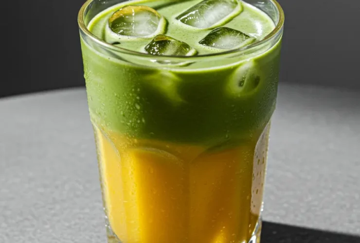 Iced Mango Matcha Latte