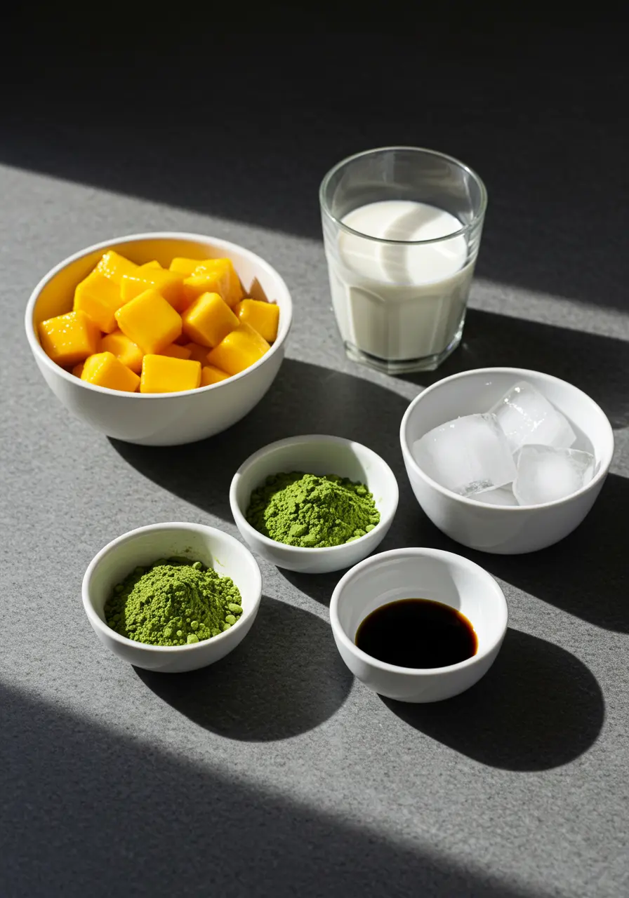 Iced Mango Matcha Latte