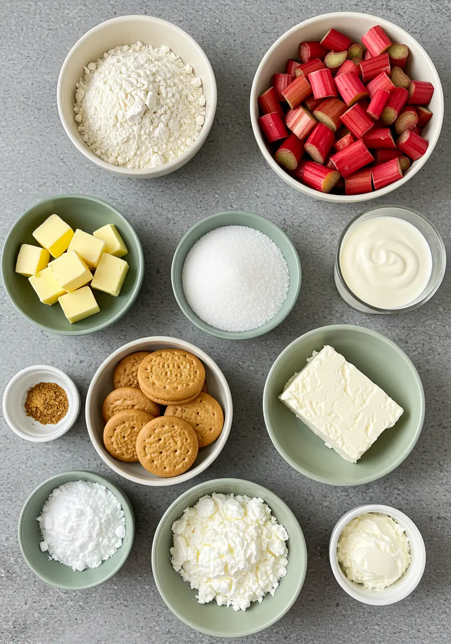 No-Bake Rhubarb cheesecake