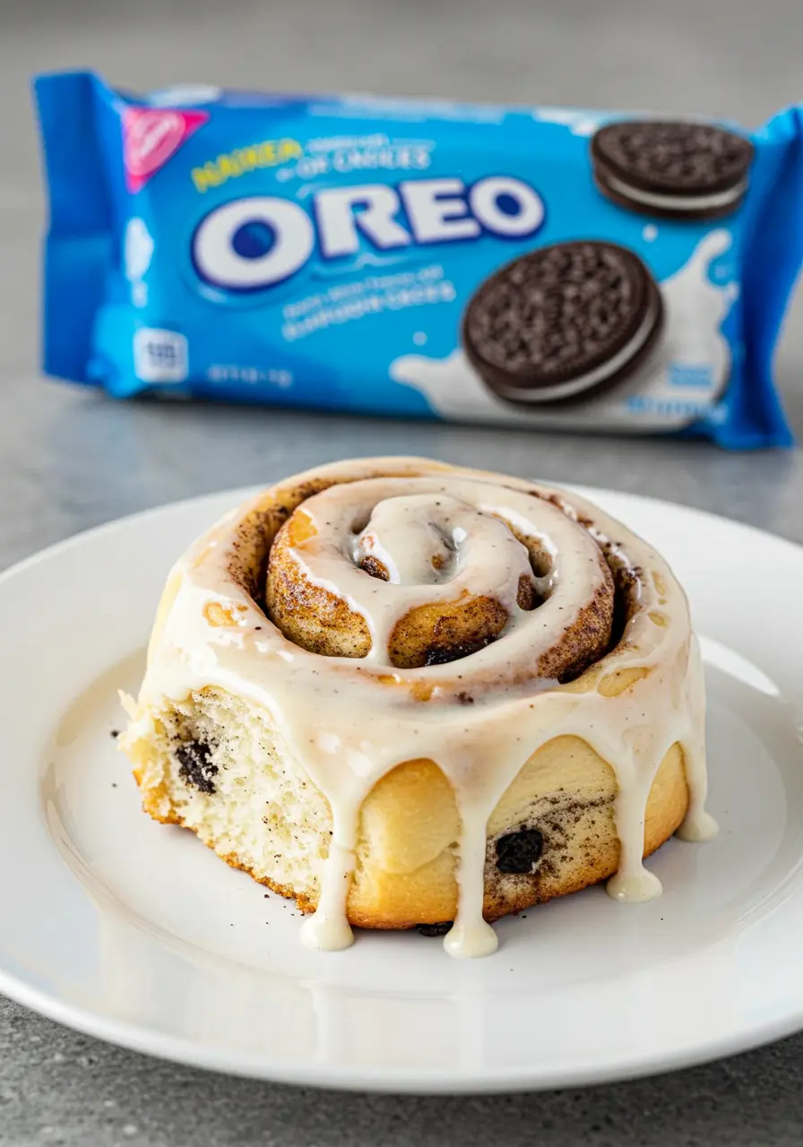 Oreo-Stuffed Cinnamon Rolls