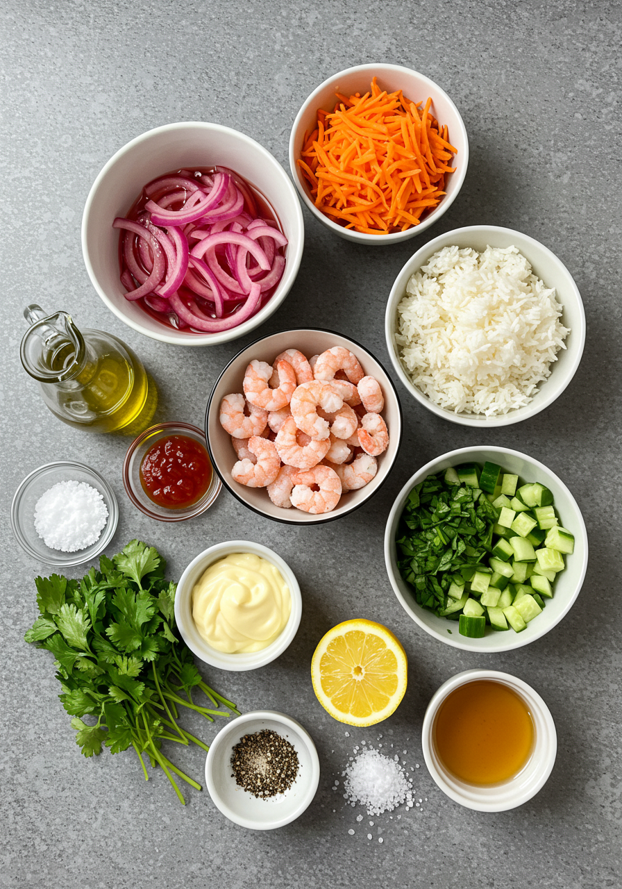 Shrimp Rice Bowls with Spicy Mayo