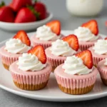 Strawberries and Cream Cheesecakes