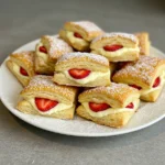 Strawberry Whipped Cream Pastry Puffs