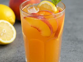 homemade peach lemonade