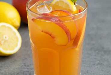 homemade peach lemonade