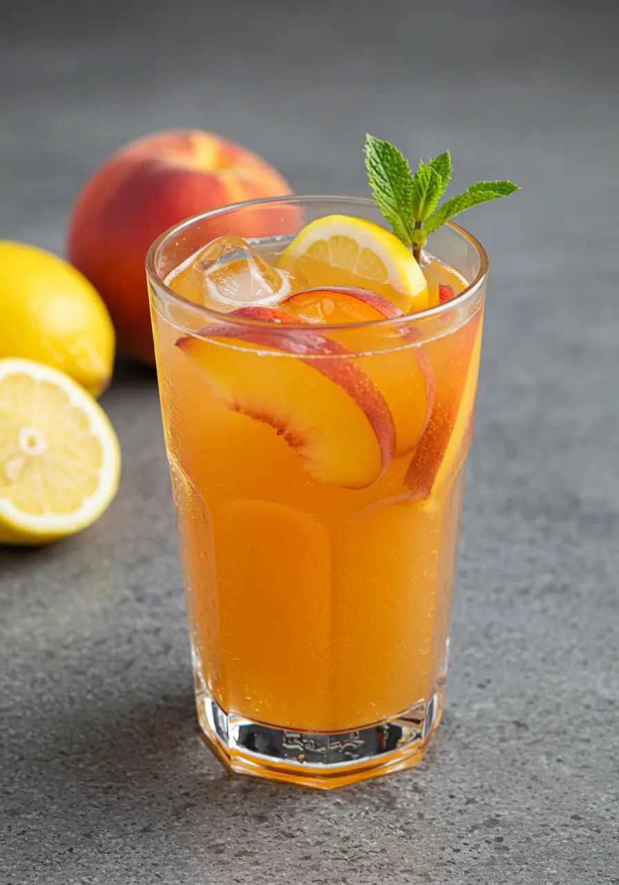 homemade peach lemonade