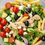 Mediterranean pasta salad with chicken