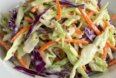Healthy Coleslaw with Olive Oil Mayo