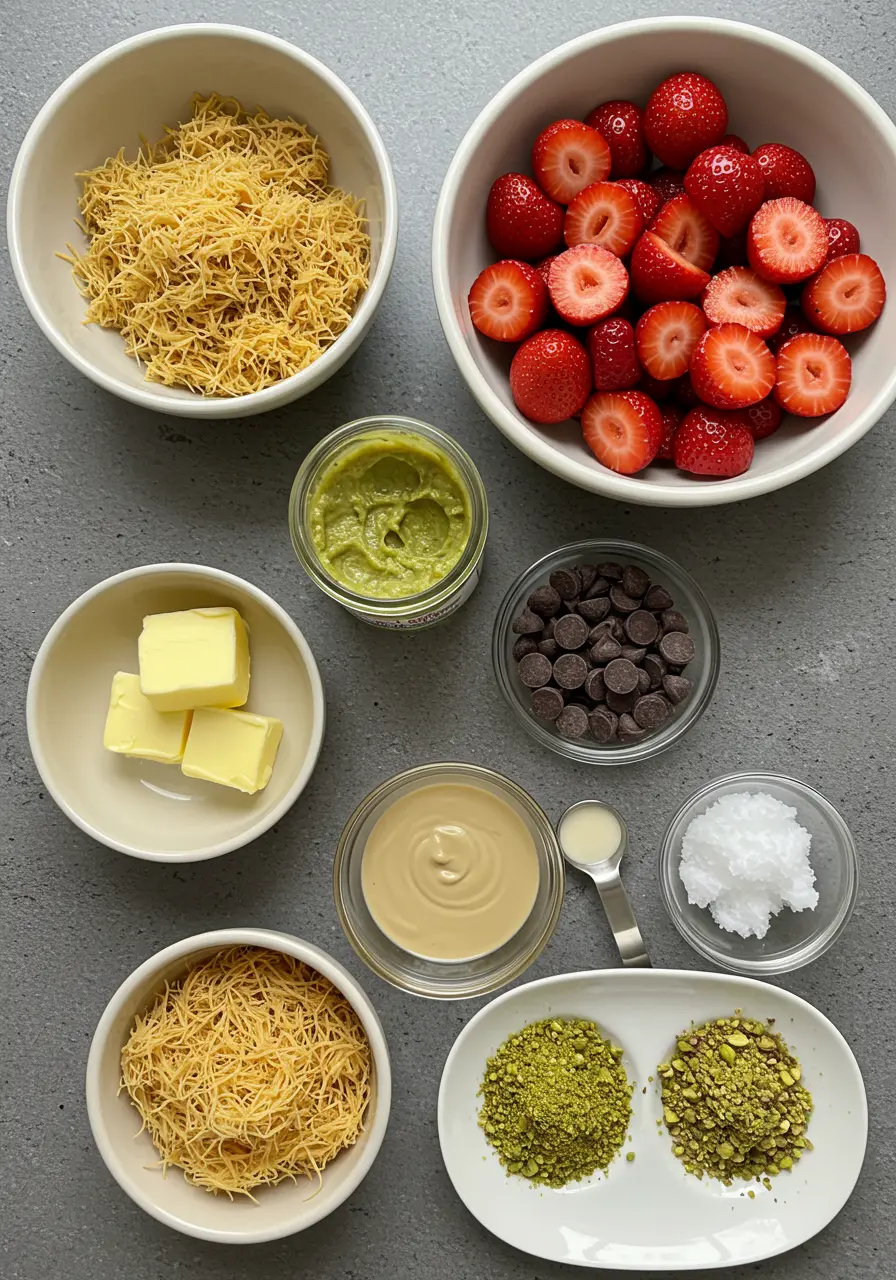 Dubai Chocolate Strawberry Cups