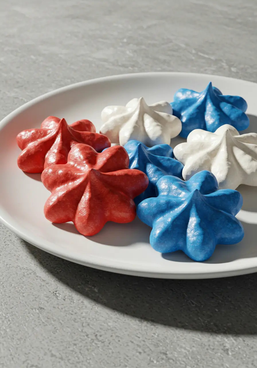4th of July Meringue Cookies