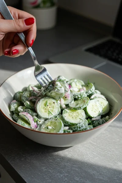creamy cucumber salad
