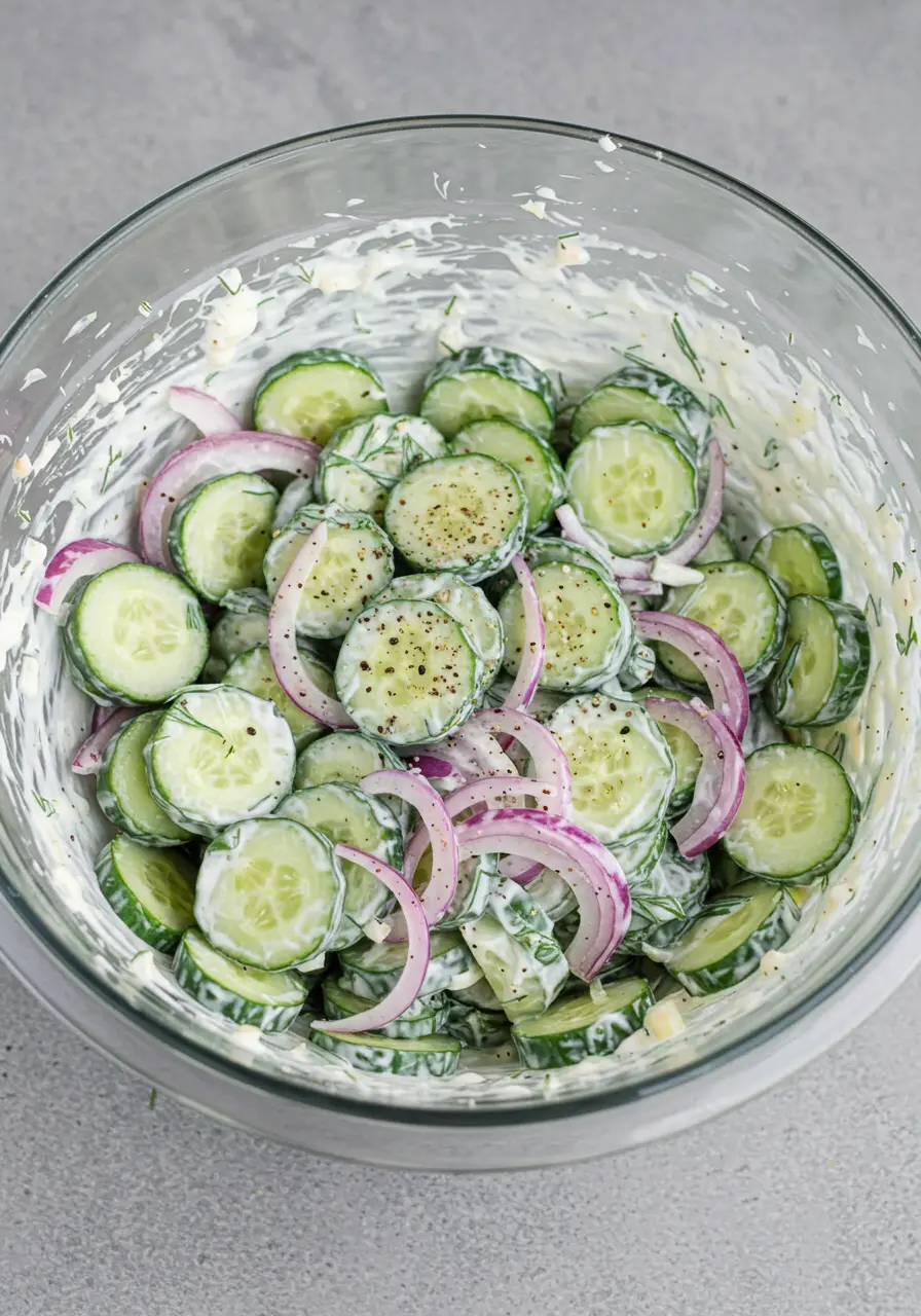 creamy cucumber salad